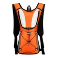 Waterproof outdoor cycling backpack in bright orange and black for hiking and climbing - Orange