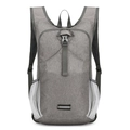 Grauer wasserdichter Outdoor-Rucksack mit seitlichen Netztaschen und Reflexstreifen - Grau