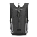 Lightweight foldable dark grey hiking backpack with mesh side pockets and ergonomic straps - One Size / Black