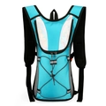 Waterproof outdoor cycling backpack in bright blue with reflective safety panels - Lake Blue