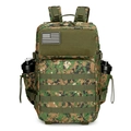 Tactical 3D digital camouflage backpack with MOLLE system and dual side water bottles - Jungle Camouflage