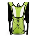 Fluorescent green water-resistant outdoor cycling backpack with reflective strips - Green