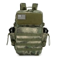 Jungle camo tactical backpack with US flag patch and MOLLE system for hiking - Ruins Camouflage
