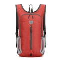 Sac à dos de sport pliable rouge vif avec poches latérales en filet gris respirant - Rouge