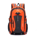 Outdoor 40L hiking backpack in vibrant orange and dark grey with waterproof nylon fabric - 40L / Orange