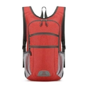 Lightweight brick red cycling backpack with breathable mesh straps and reflective strip - Red