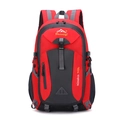 Outdoor 40L hiking backpack in red and grey colors with durable waterproof nylon material - 40L / Red