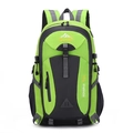 Green and grey 40L outdoor hiking backpack with ergonomic shoulder straps and side pockets - 40L / Grass Green
