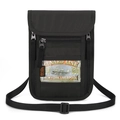 Pochette de voyage noire avec protection RFID et cordon réglable en tissu haute densité - Noir