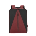 Zaino business impermeabile bordeaux per uomo con porta di ricarica USB - Rosso