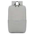 Zaino minimalista grigio chiaro leggero con striscia riflettente e tessuto tecnico - Grigio chiaro