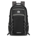 55L black outdoor tactical hiking backpack with water-resistant nylon material - 55L / Black