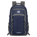 Deep blue 55L outdoor hiking backpack with gray trim and durable nylon fabric - 55L / Dark Blue