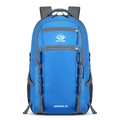 Blue 55L outdoor hiking backpack with gray straps and VANAHEIMR logo branding - 55L / Sky Blue