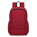 Sac à dos de sport rouge foncé avec fermetures noires et poches latérales pour le voyage - Rouge