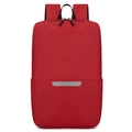 Zaino rosso minimalista con striscia riflettente di sicurezza e tessuto oxford - Rosso