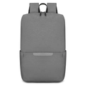 Zaino grigio scuro minimalista leggero con striscia riflettente per uomo e studente - grigio scuro