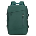 Sac à dos de voyage vert foncé avec plusieurs poches et poignée respirante - Vert