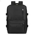 Sac à dos de voyage noir haute capacité avec plusieurs poches et design ergonomique - Noir