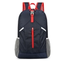 Mochila deportiva plegable azul oscuro resistente al agua con cremallera roja y bolsillos red - Azul marino