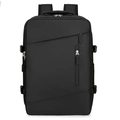 Grand sac à dos de voyage multifonction pour femme en finition noir mat - Noir