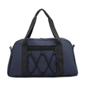 Bolsa de viaje azul oscuro con asas negras, nailon impermeable y bolsillo frontal con cremallera - Azul