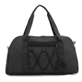 Bolsa de viaje grande negra en tela impermeable mate con sistema de cuerda elástica - Negro