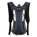 Outdoor cycling water bag backpack in navy blue with reflective strips and breathable mesh - Dark Blue