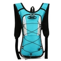 Sky blue outdoor cycling backpack with reflective strips and tear-resistant nylon fabric - Lake Blue