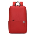 Minimalistischer roter Rucksack aus robustem Stoff mit verstecktem Reißverschluss - S / Rot