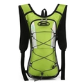 Fluorescent green hydration backpack with tear-resistant honeycomb nylon and reflective strips - Green