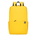 Minimalistischer hellgelber Freizeitrucksack mit schwarzen Riemen und wasserfestem Stoff - S / Gelb