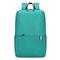 Minimalistischer, petrolblauer, wasserfester Rucksack mit Fronttasche und Reflexstreifen - Grün