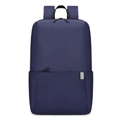 Minimalistischer dunkelblauer Rucksack mit Fronttasche und reflektierendem Patch - Dunkelblau