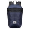 Leichter dunkelblauer Outdoor-Faltrucksack aus wasserfestem Nylon mit Karomuster - Einheitsgröße / Dunkelblau