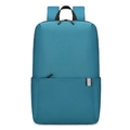 Minimalistischer türkisblauer Rucksack mit Reflektorstreifen und Reißverschlusstasche - Hellblau