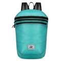 Leichter faltbarer cyanblauer Outdoor-Rucksack mit Doppelreißverschlüssen und Netzgurten - Einheitsgröße / Himmelblau
