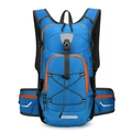Zaino da esterno in nylon blu leggero con cerniere arancioni e strisce riflettenti - Taglia unica / Blu Reale