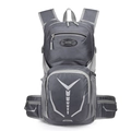 Dark grey outdoor sports backpack with anti-tear texture and reflective V-shaped strips - Gray