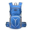 Blue and grey sports cycling backpack with honeycomb texture and reflective striping - Light Blue