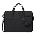 Sacoche noire pour ordinateur 15,6 pouces en tissu imperméable avec bandoulière réglable - 13" / Noir