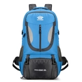 Sac à dos randonnée 60L bleu vif en nylon imperméable avec bretelles ergonomiques - Bleu