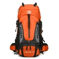 Zaino da trekking 60L in arancione e nero con robusto sistema di supporto lombare - 60L / Arancione