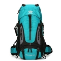 Zaino da trekking 60L verde acqua e nero in nylon impermeabile ad alta capacità esterna - 60L / verde chiaro