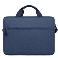 Minimalistische dunkelblaue Laptoptasche aus robustem Textilgewebe mit stabilen Griffen - US 14 / Blau