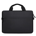 Minimalistische schwarze Laptop-Tasche aus Nylon mit Tragegriffen für den Business-Alltag - US 14 / Schwarz