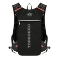 Gilet d'hydratation noir et rouge léger pour le trail running et le cyclisme en plein air - Taille unique / Noir