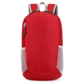 Zaino da esterno rosso pieghevole con tasche a rete grigie e design multitasche - Rosso