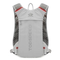 Gilet de trail running léger gris clair et rouge avec filet respirant et fermeture éclair - Taille unique / Gris