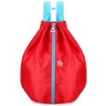 Foldable lightweight sports backpack in red and blue with honeycomb ripstop texture - Red